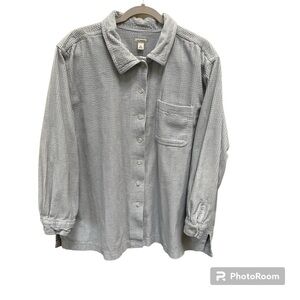 L.L. Bean Corduroy Shacket Shirt Size 2X Vintage